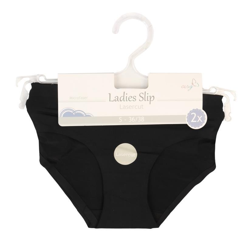 Damen Bikinislip 18133, Lasercut Lurex, Pack 4, 2er-Pack, Gr.48/50