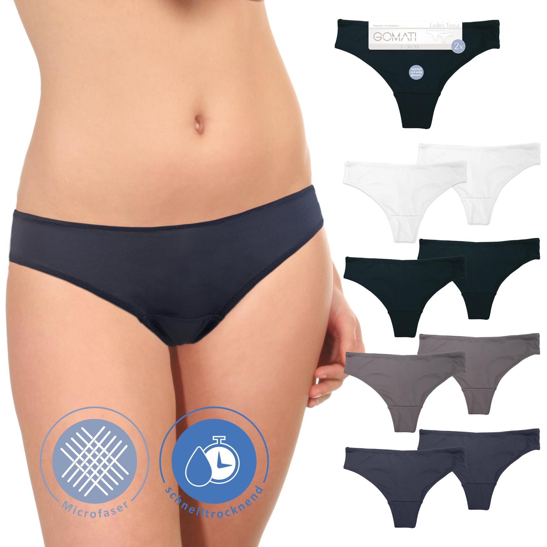 Damen String Tanga weiß  4er Größe 44/46
