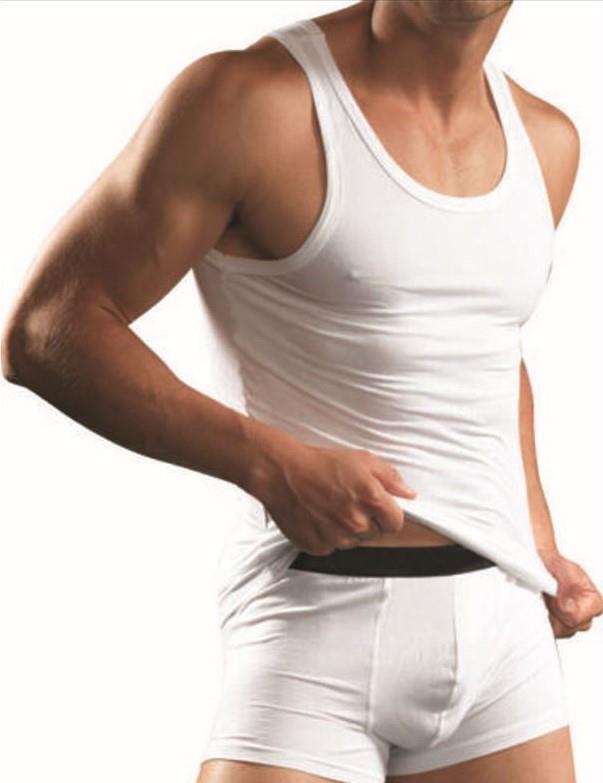 Herren Unterhemd 4er Pack Feinripp Farbe: weiß, Größe 9